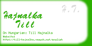 hajnalka till business card